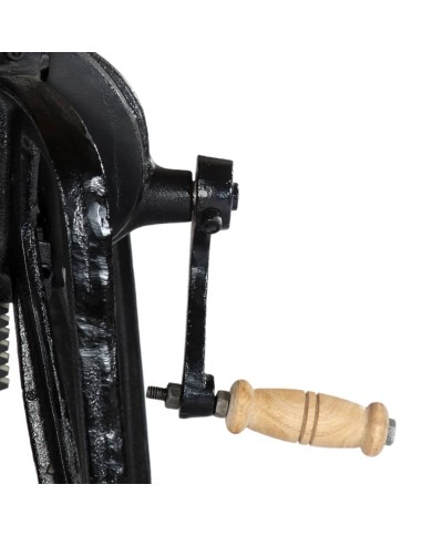 Table d'appoint 60x(46-63) cm Bois de manguier massif et fonte