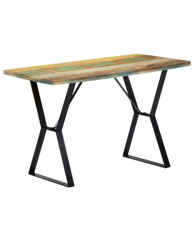 Table de salle à manger 120x60x76cm Bois de récupération massif