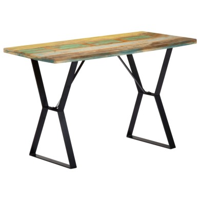 Table de salle à manger 120x60x76cm Bois de récupération massif