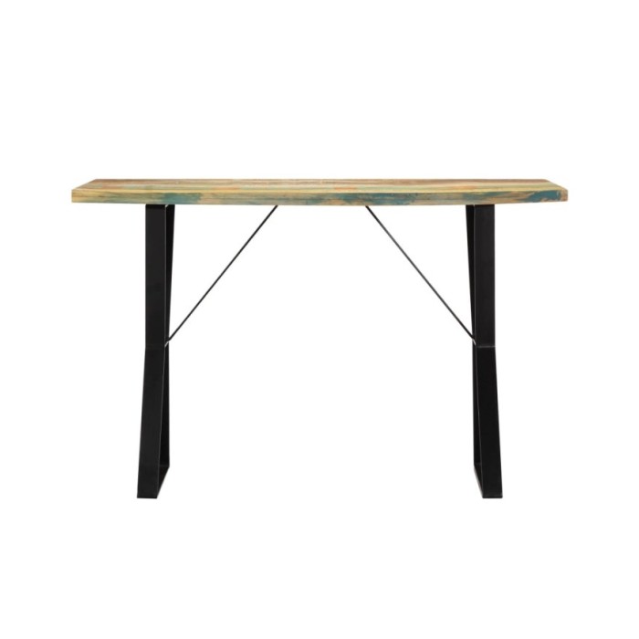 Table de salle à manger 120x60x76cm Bois de récupération massif