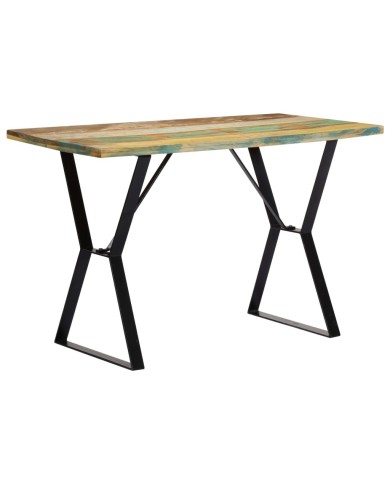 Table de salle à manger 120x60x76cm Bois de récupération massif