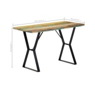Table de salle à manger 120x60x76cm Bois de récupération massif