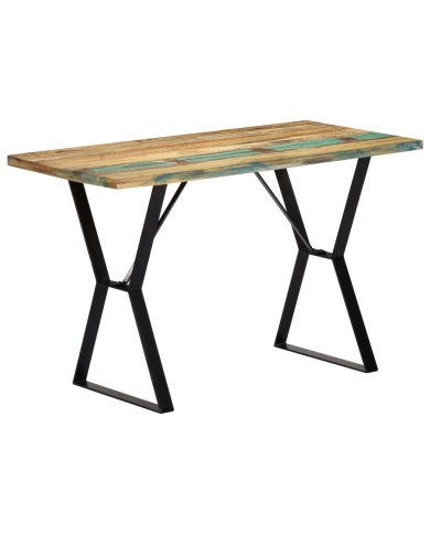Table de salle à manger 120x60x76cm Bois de récupération massif