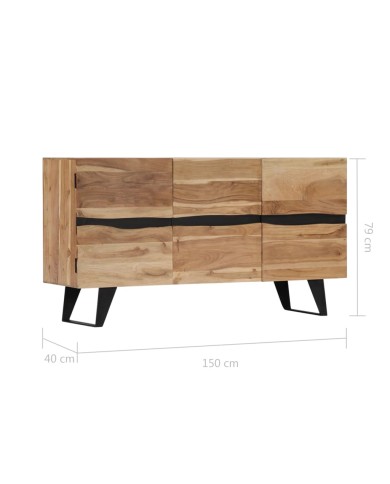 Buffet 150 x 40 x 79 cm Bois d'acacia massif