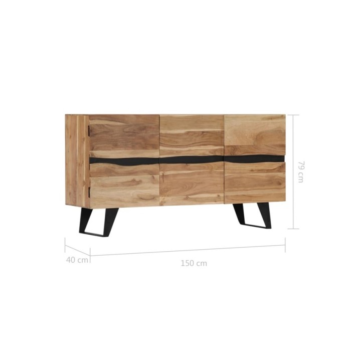 Buffet 150 x 40 x 79 cm Bois d'acacia massif