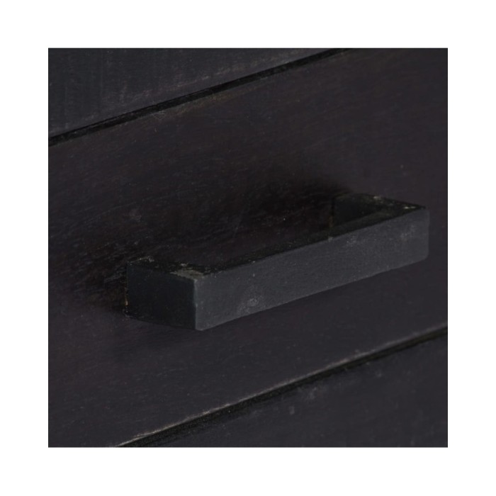 Meuble TV Noir 118 x 30 x 40 cm Bois de manguier massif 