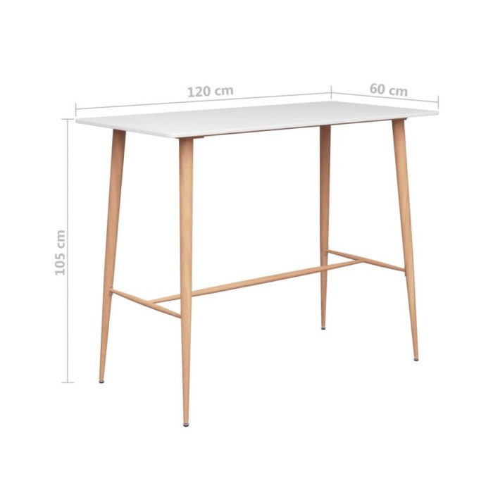 Table de bar Blanc 120x60x105 cm
