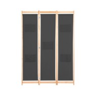 Cloison de séparation 3 panneaux Gris 120x170x4 cm Tissu