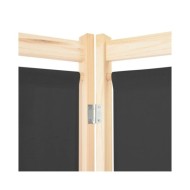 Cloison de séparation 3 panneaux Gris 120x170x4 cm Tissu