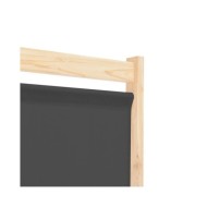 Cloison de séparation 3 panneaux Gris 120x170x4 cm Tissu