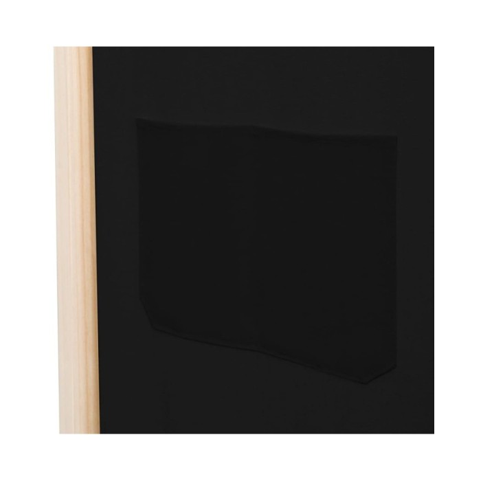 Cloison de séparation 5 panneaux Noir 200 x 170 x 4 cm Tissu