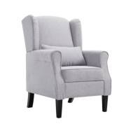 Fauteuil Gris clair Tissu