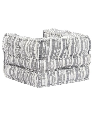 Pouf modulaire Gris rayé Tissu