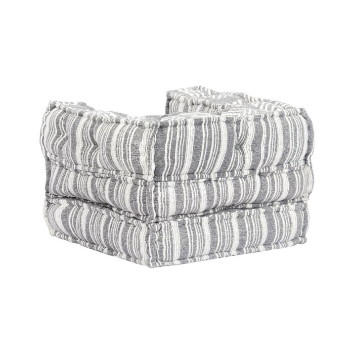 Pouf modulaire Gris rayé Tissu