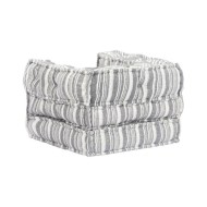 Pouf modulaire Gris rayé Tissu