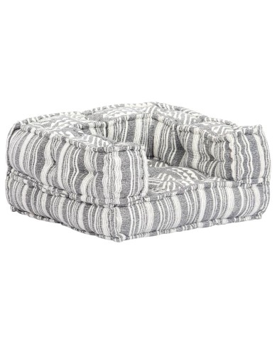 Pouf modulaire Gris rayé Tissu