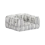 Pouf modulaire Gris rayé Tissu