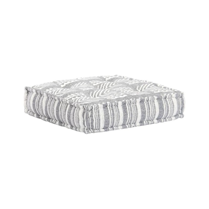 Pouf modulaire Gris rayé Tissu