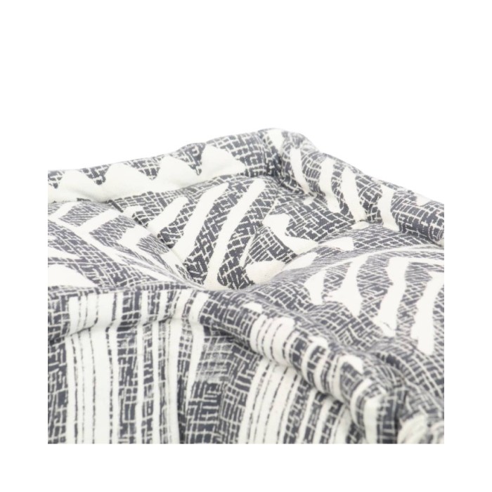 Pouf modulaire Gris rayé Tissu
