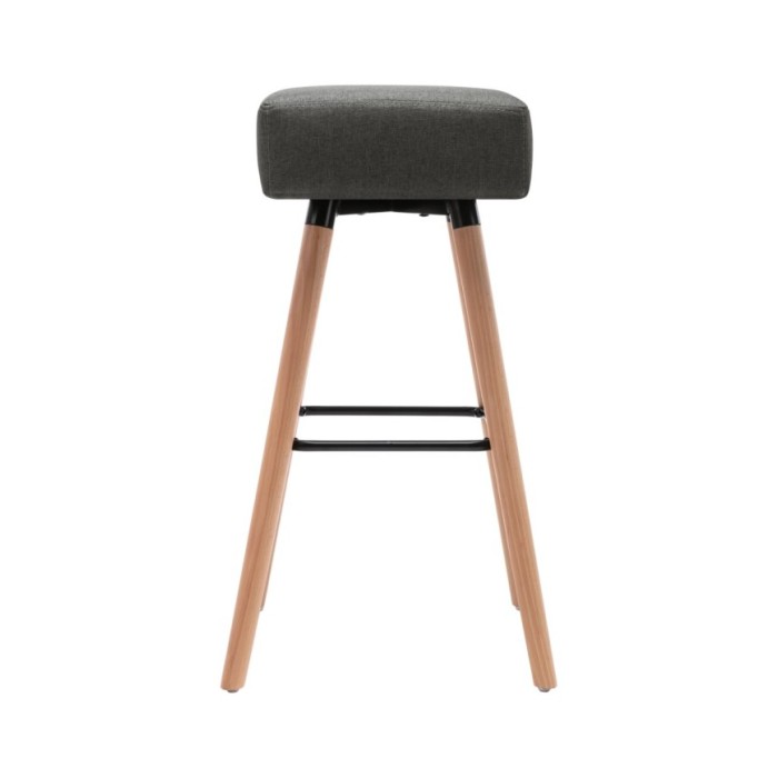 Chaises de bar 2 pcs Gris foncé Tissu