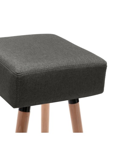 Chaises de bar 2 pcs Gris foncé Tissu