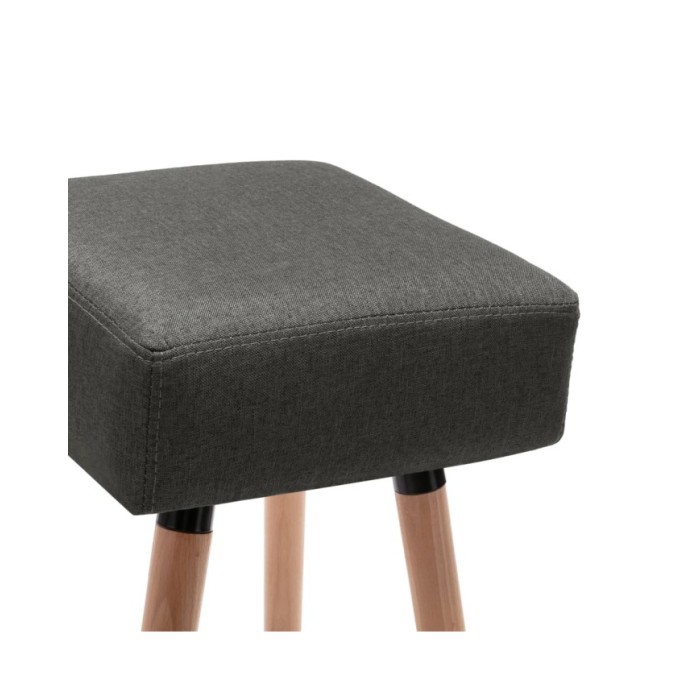 Chaises de bar 2 pcs Gris foncé Tissu