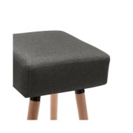 Chaises de bar 2 pcs Gris foncé Tissu