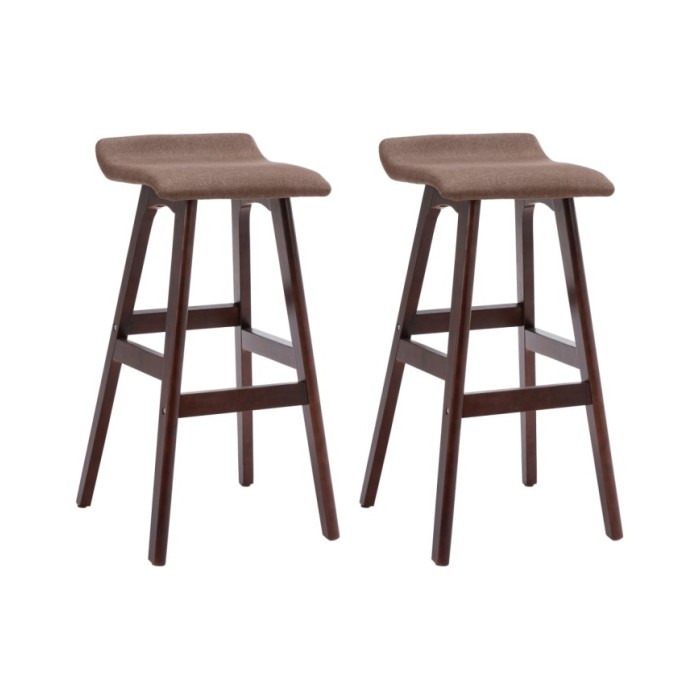 Chaises de bar 2 pcs Taupe Tissu