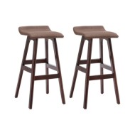 Chaises de bar 2 pcs Taupe Tissu