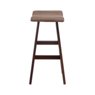 Chaises de bar 2 pcs Taupe Tissu