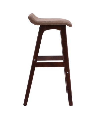 Chaises de bar 2 pcs Taupe Tissu