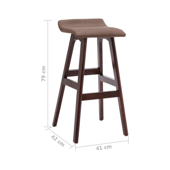 Chaises de bar 2 pcs Taupe Tissu