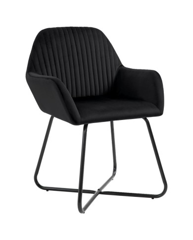 Chaises de salle à manger 2 pcs Noir Velours 