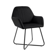 Chaises de salle à manger 2 pcs Noir Velours 