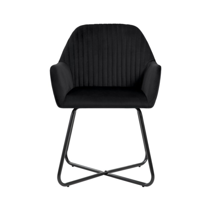 Chaises de salle à manger 2 pcs Noir Velours 