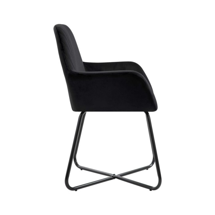 Chaises de salle à manger 2 pcs Noir Velours 