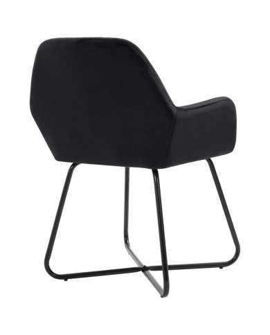 Chaises de salle à manger 2 pcs Noir Velours 