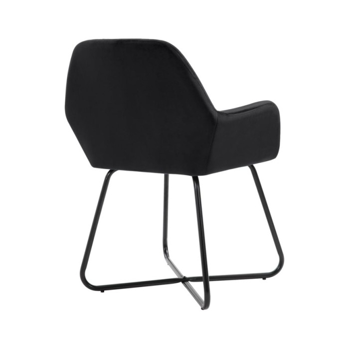 Chaises de salle à manger 2 pcs Noir Velours 