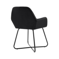 Chaises de salle à manger 2 pcs Noir Velours 