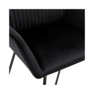 Chaises de salle à manger 2 pcs Noir Velours 