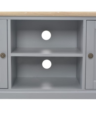 Meuble TV Gris 120 x 30 x 40 cm Bois
