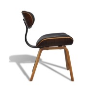 Chaises de salle à manger 4 pcs Bois courbé et similicuir 