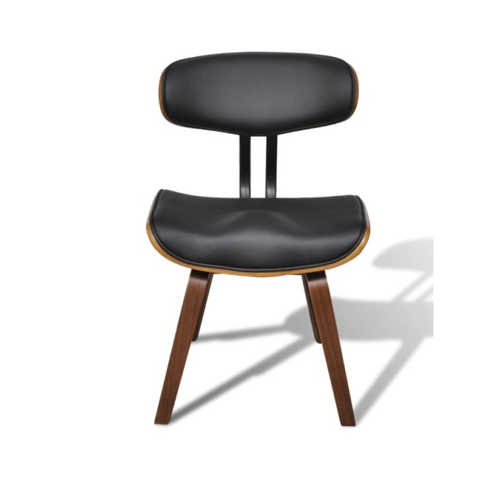 Chaises de salle à manger 4 pcs Bois courbé et similicuir 