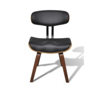 Chaises de salle à manger 4 pcs Bois courbé et similicuir 