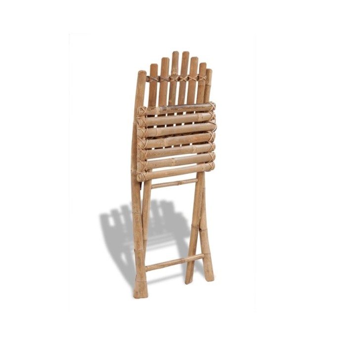 Chaises pliables d'extérieur Bambou 4 pcs