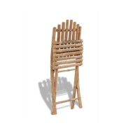 Chaises pliables d'extérieur Bambou 4 pcs