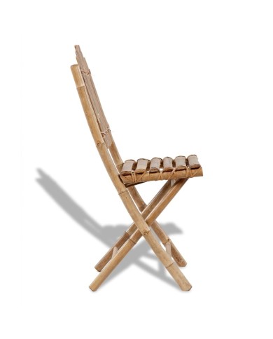 Chaises pliables d'extérieur Bambou 4 pcs