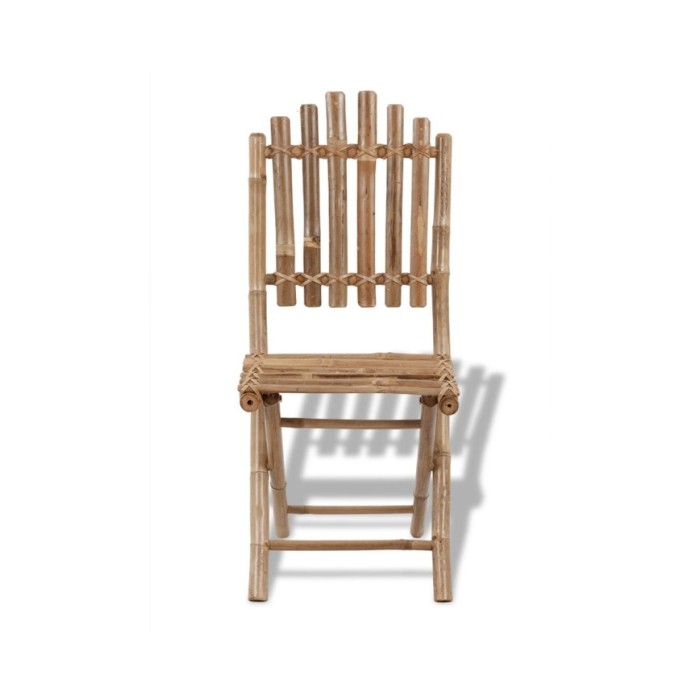 Chaises pliables d'extérieur Bambou 4 pcs