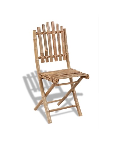 Chaises pliables d'extérieur Bambou 4 pcs