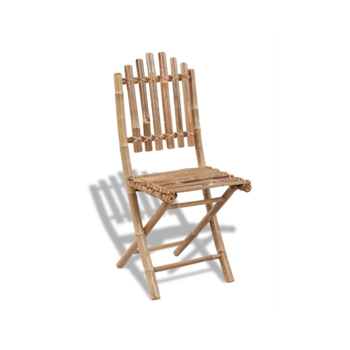 Chaises pliables d'extérieur Bambou 4 pcs